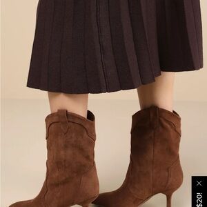 DV by Dolce Vita Brown Suede Heeled Boots